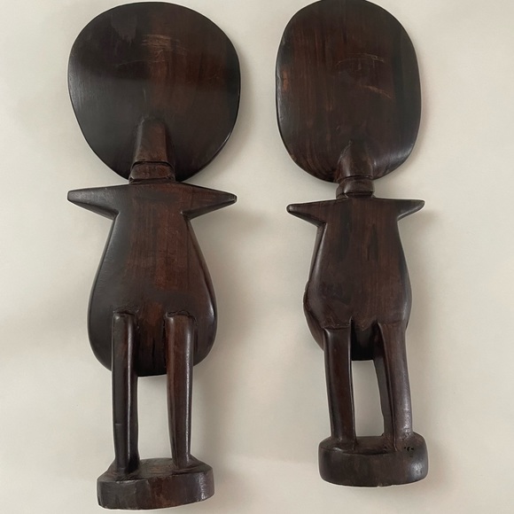 Ebony Carvings. Hand carved man and woman. - Picture 3 of 6